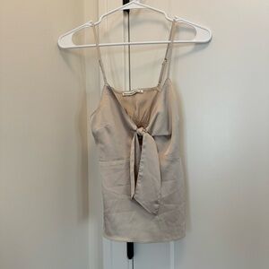 Abercrombie & Fitch Champagne Tie Front Cami Top